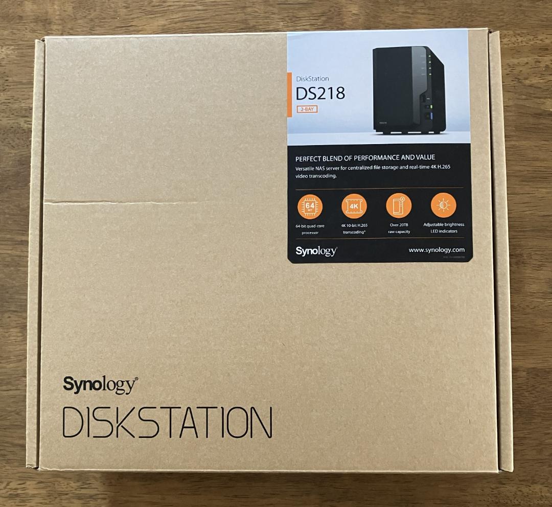 Synology DS218 NAS 本体＋HDD 2T×2
