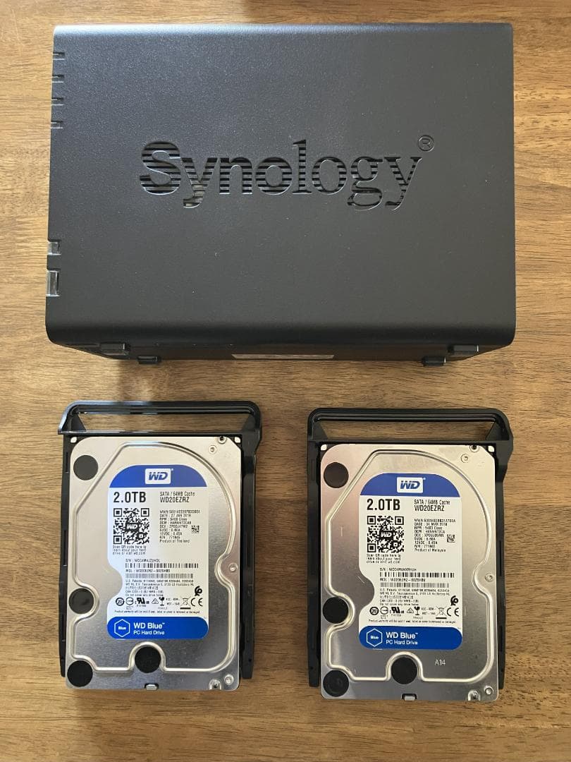 Synology DS218 NAS 本体＋HDD 2T×2