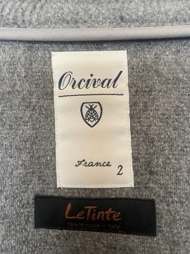 【希少サイズ】ORCIVAL ダッフルコート グレー　2