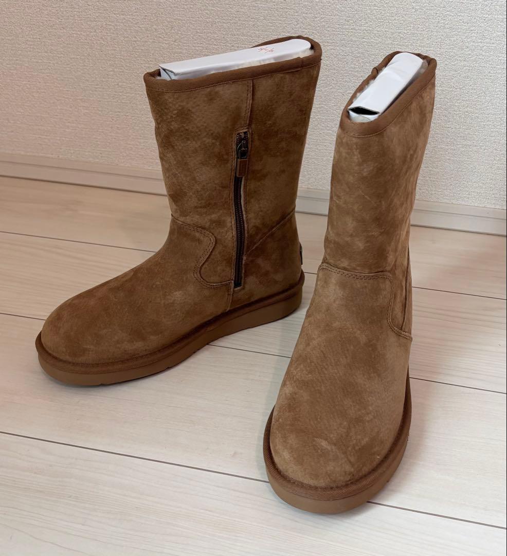 【新品】UGG ブラウン ムートンブーツ ジッパー付き