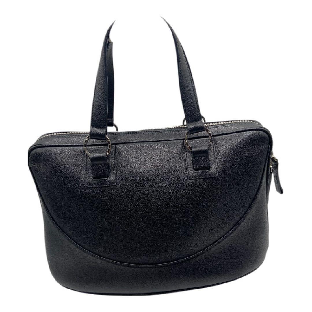 【美品】BVLGARIブルガリレザー 2WAY ショルダーバッグブラックA4可