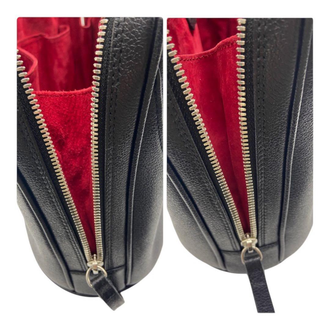 【美品】BVLGARIブルガリレザー 2WAY ショルダーバッグブラックA4可