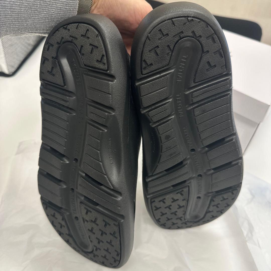 明日迄TENTIALリカバリーサンダルクロッグ Sサイズ ブラック ユニセックス