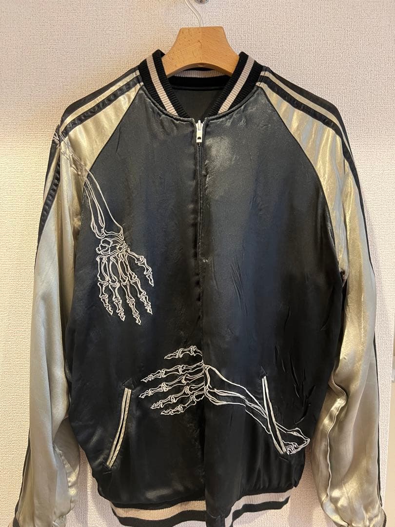 花旅楽団　桜と髑髏　抱きつき髑髏のリバーシブルスカジャン　これが最終値下げ！