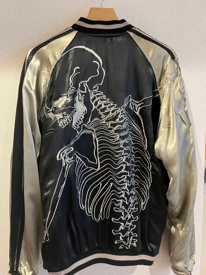 花旅楽団　桜と髑髏　抱きつき髑髏のリバーシブルスカジャン　これが最終値下げ！