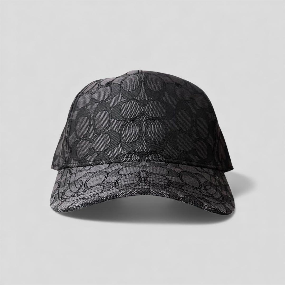 現行モデル 未使用品 コーチ キャップ シグネチャー ハット 帽子 ブラック