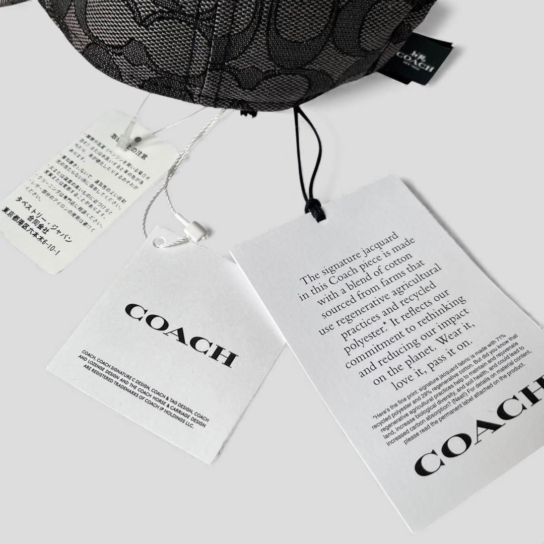 現行モデル 未使用品 コーチ キャップ シグネチャー ハット 帽子 ブラック