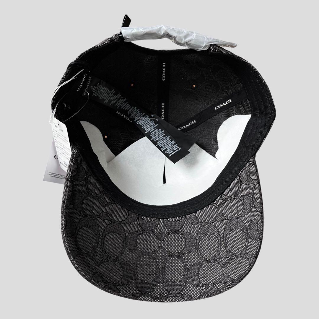 現行モデル 未使用品 コーチ キャップ シグネチャー ハット 帽子 ブラック