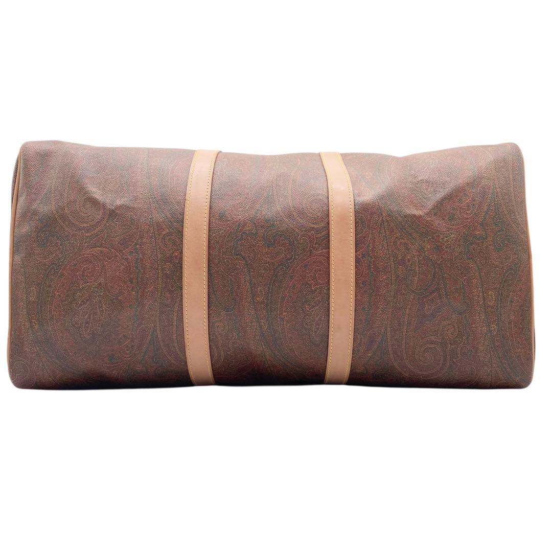 【極美品】エトロ ボストンバッグ 2way ペイズリー柄 PVC レザー 大容量