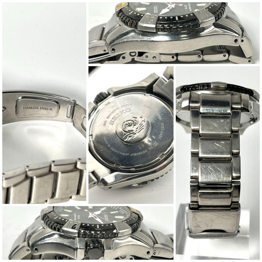 【稼働】セイコー ダイバーズウォッチ デイト V157-0AS0 腕時計