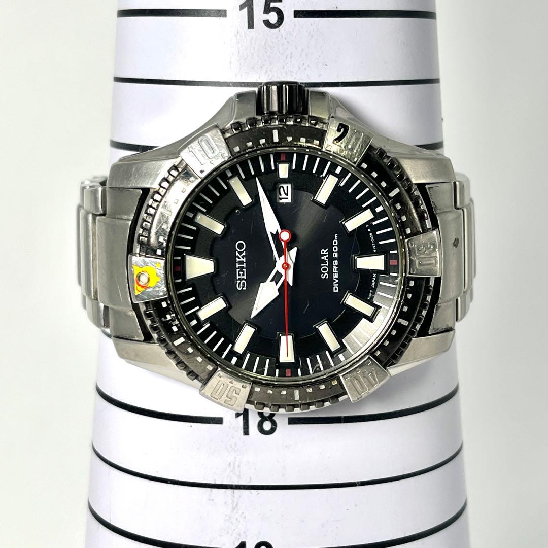 【稼働】セイコー ダイバーズウォッチ デイト V157-0AS0 腕時計