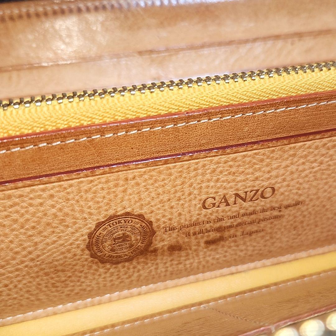 ガンゾ　GANZO ブライドルレザー　ラウンドファスナー長財布　ブラック