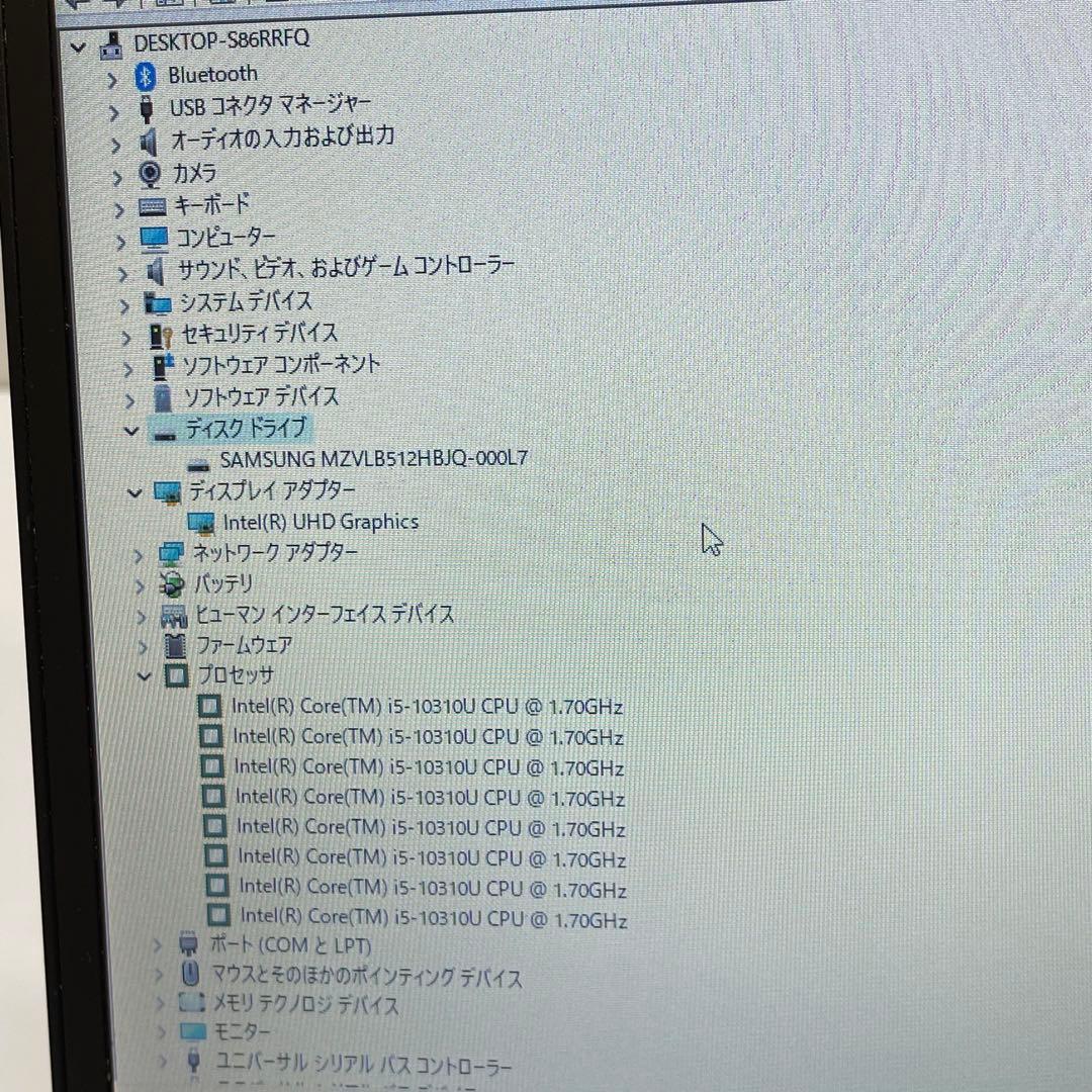 Windowsノート本体 #819 NEC VersaPro VB-9 i5-10310U SSD512G