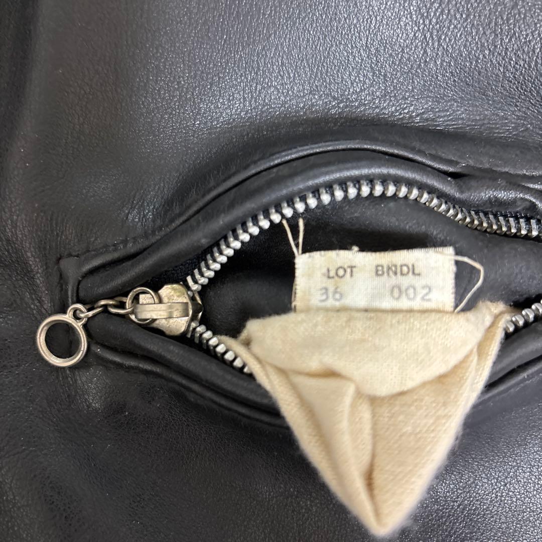 Schott ブラック レザージャケット 36