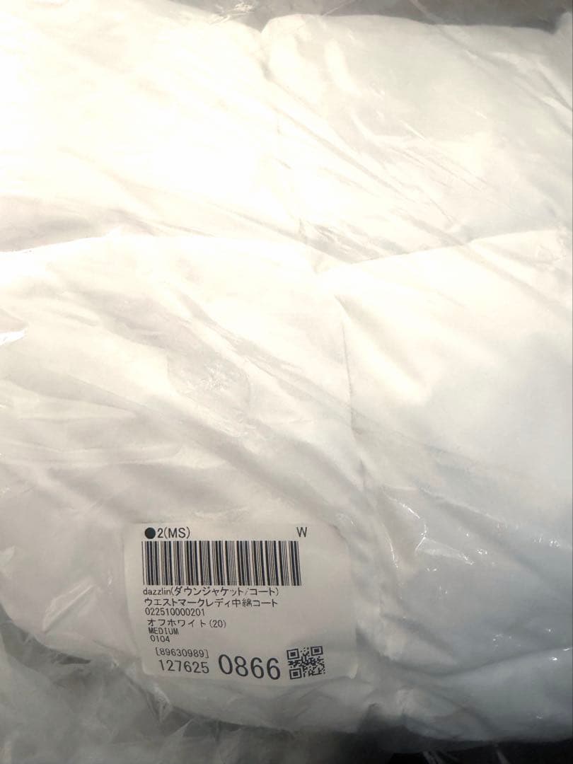 dazzlin ウエストマークレディダウンコート WHT M