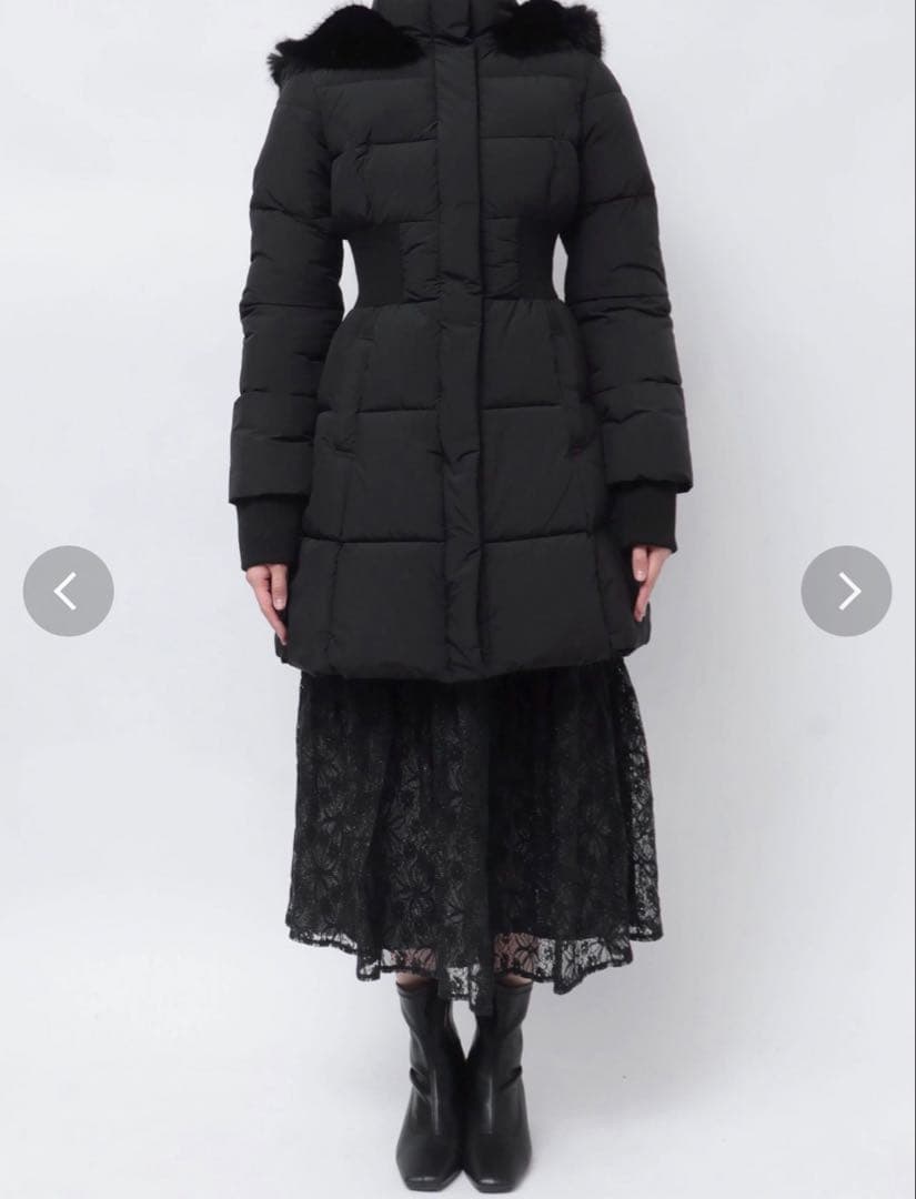 dazzlin ウエストマークレディダウンコート WHT M