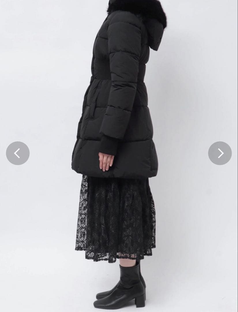 dazzlin ウエストマークレディダウンコート WHT M