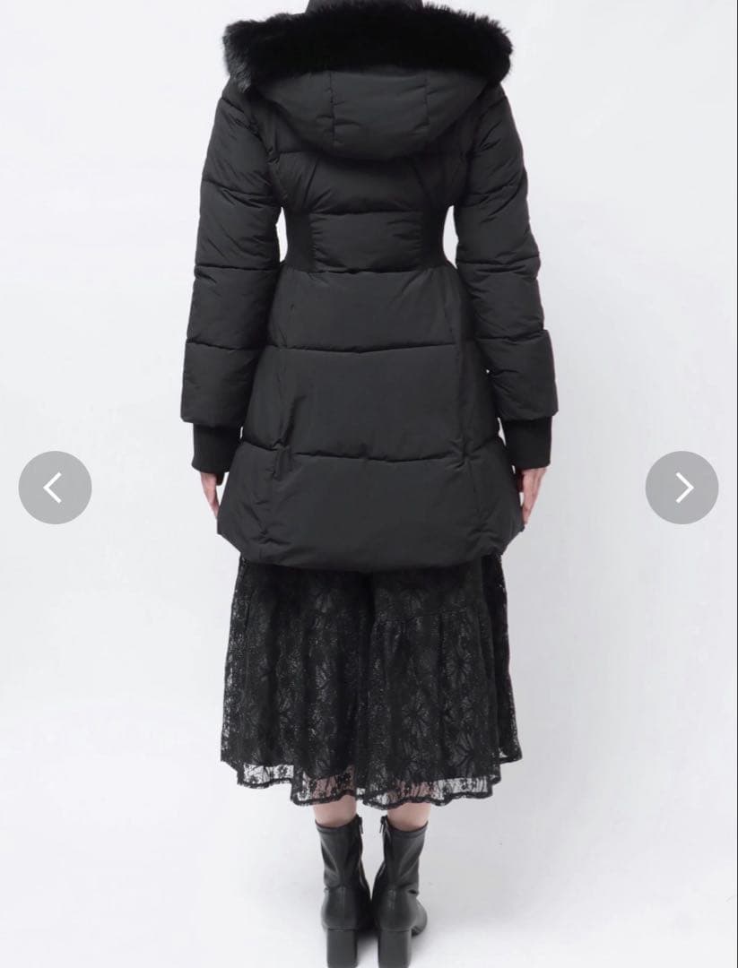 dazzlin ウエストマークレディダウンコート WHT M