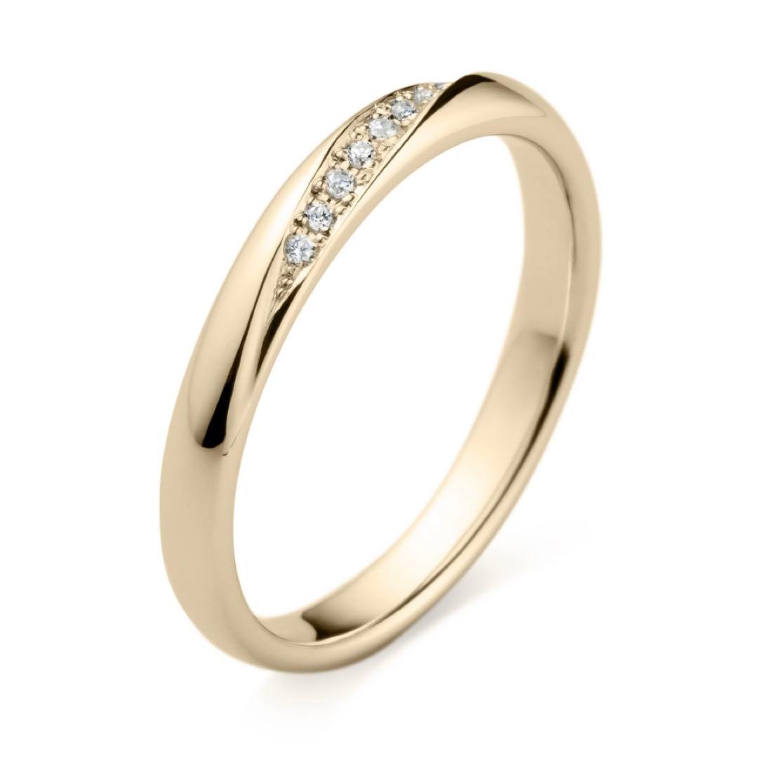 K18シャンパンゴールド ダイヤモンドリング #12.5