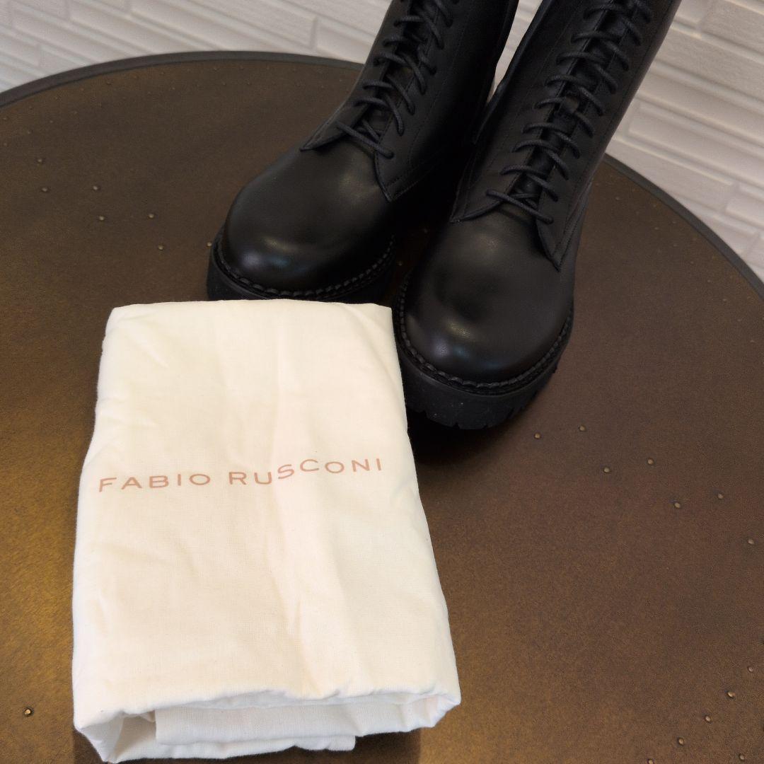 人気完売✨FABIO RUSCONI レースアップブーツ サイドジップ 38号