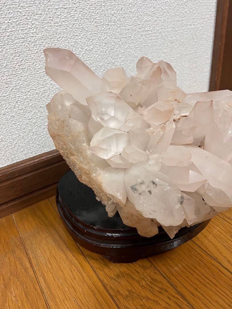 天然石　水晶 クラスター パワーストーン　台座付き　特大　重さ　約5.9キロ