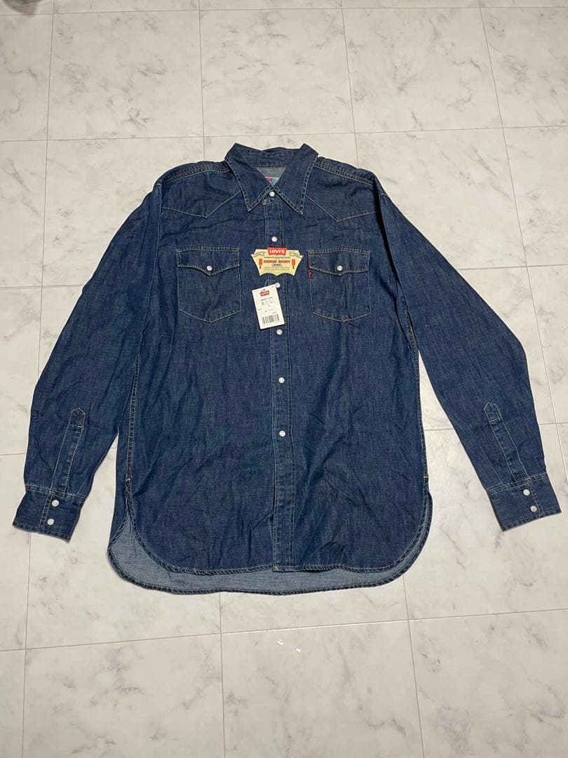 リーバイス 香港製 デッドストック デニムウエスタンシャツ L