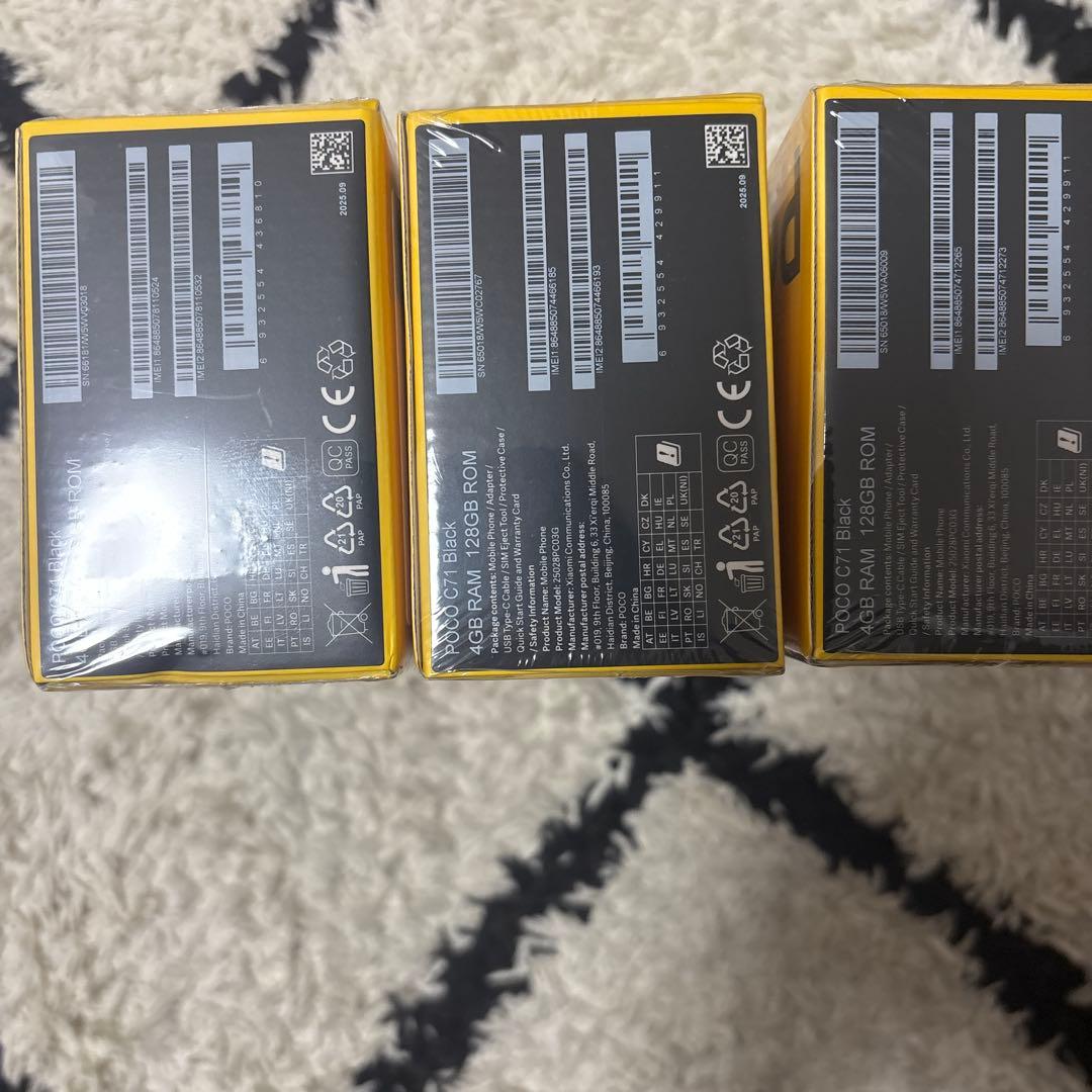 POCOC71ブラック 4GB128GB SIMフリー3台セット