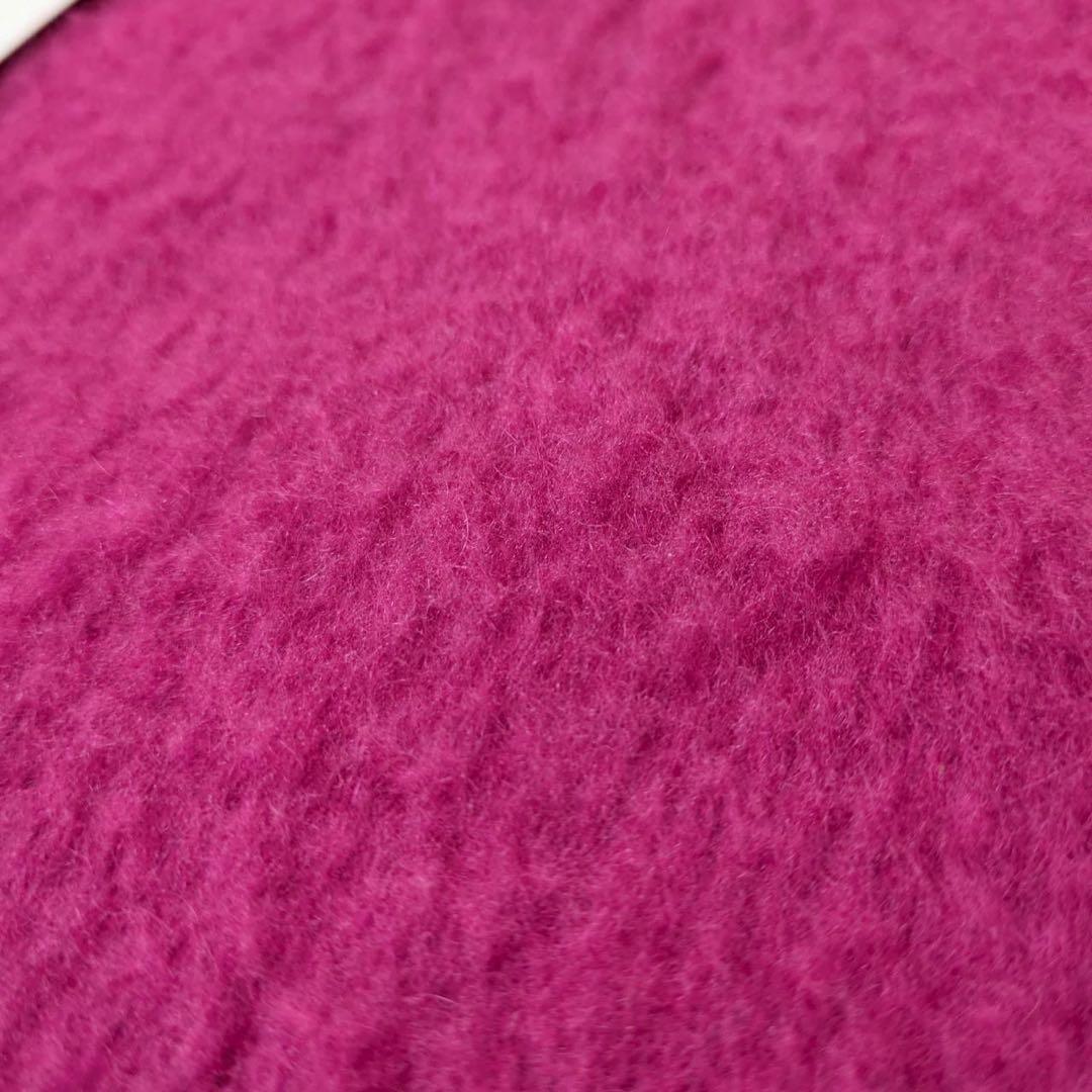 ハグオーワー/クロス&クロス　モヘヤ混シャギーVネックニット　Free 日本製