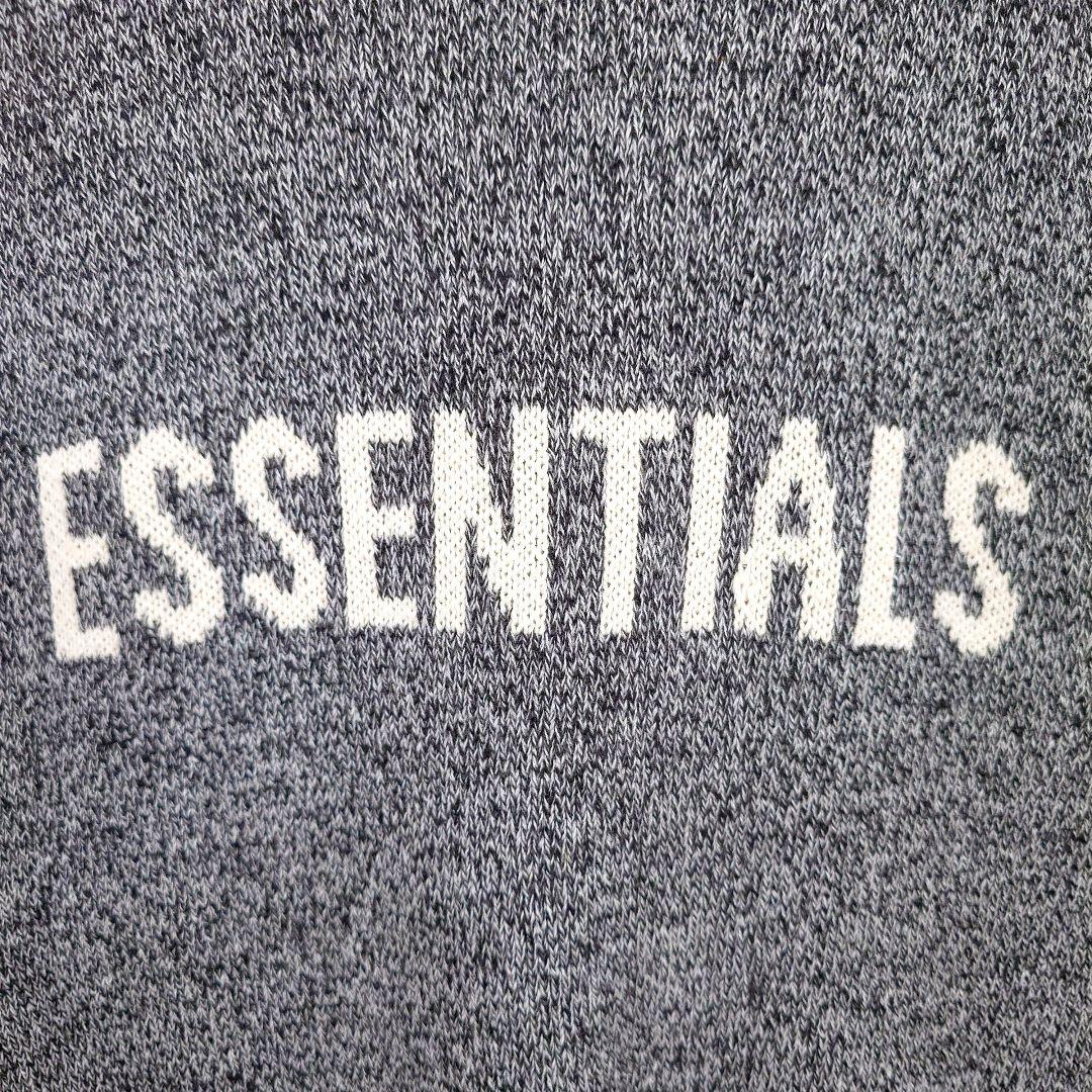 【T】古着 FOGエッセンシャルズ オーバーサイズロゴニット グレー