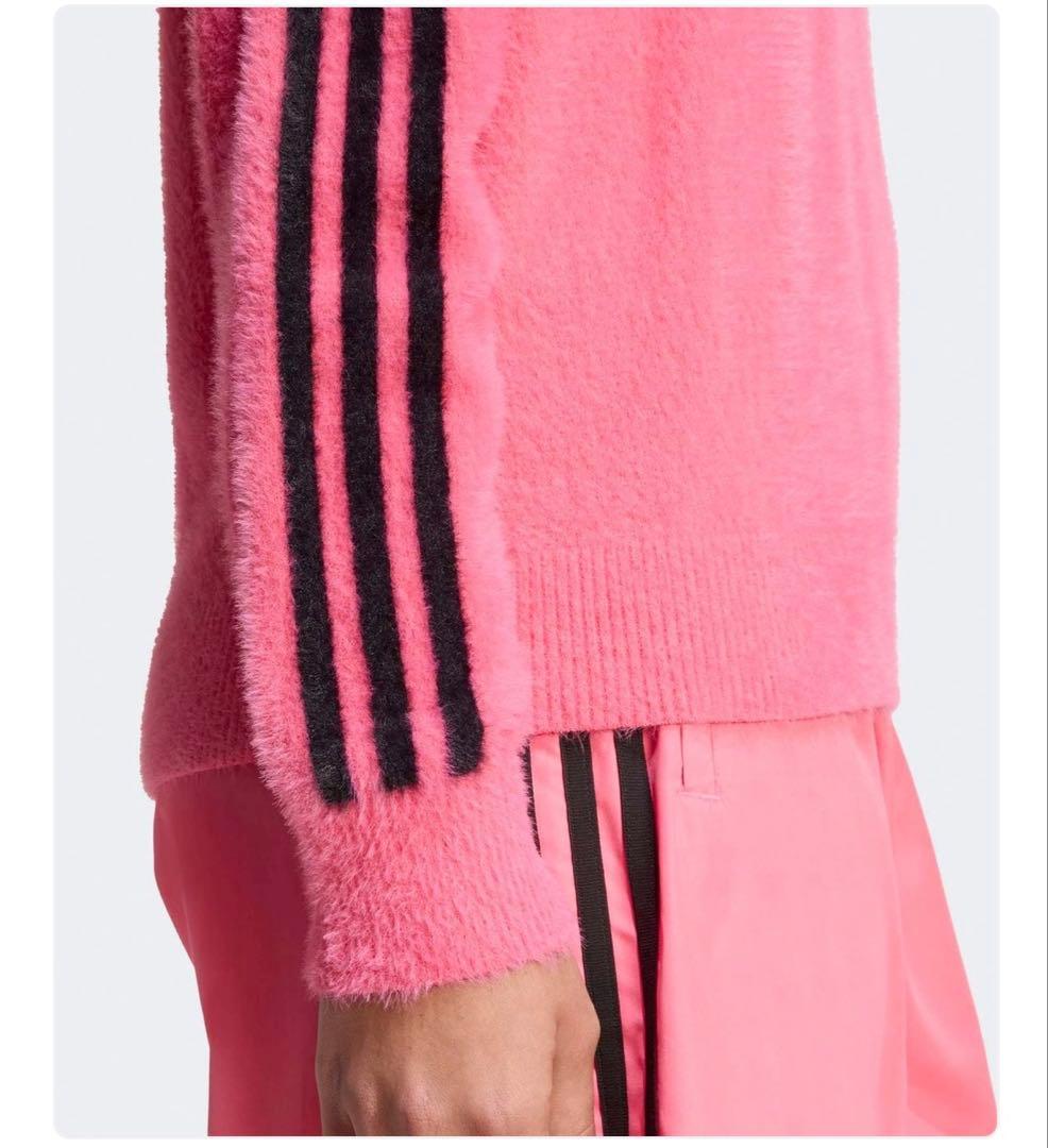 ケリケリ☆☆ アディダス ホリデーニット セーターピンク S