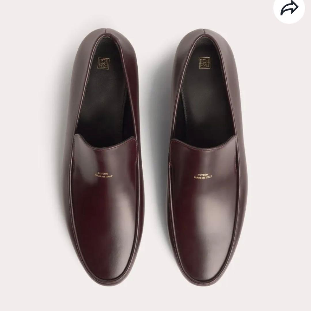 【TOTEM】オーバル　レザーローファー　バーガンディー EU40