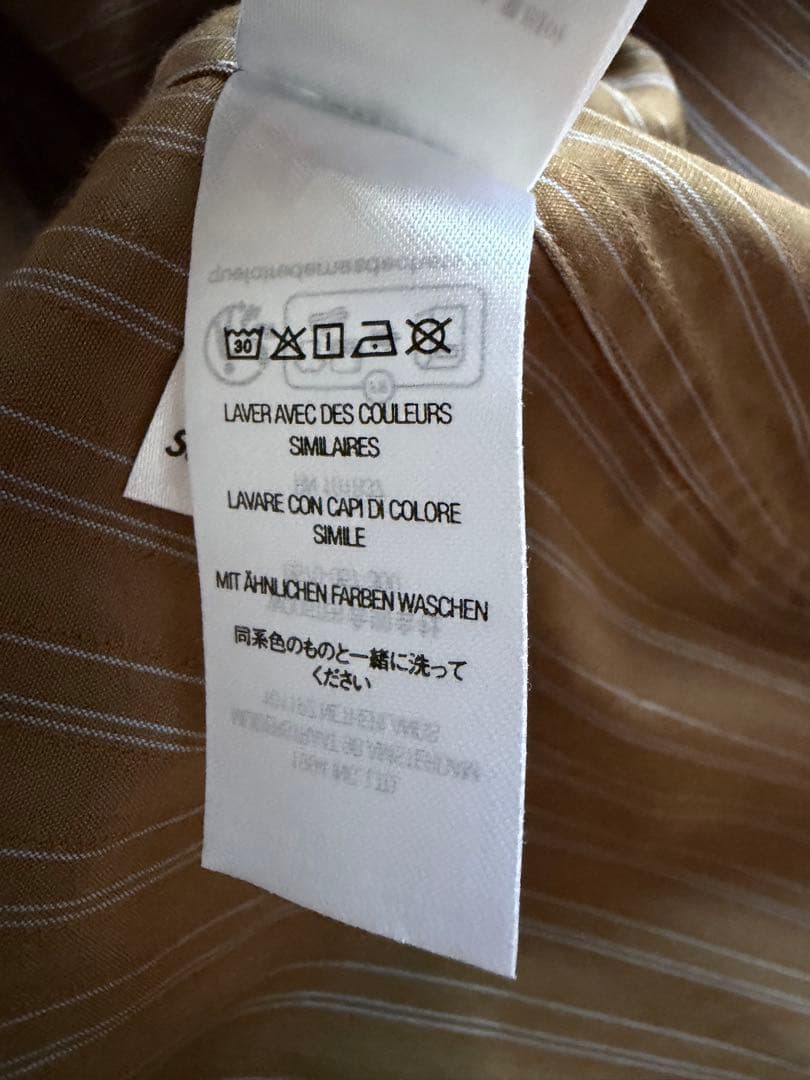 モ*ン様 25AW Supreme Pinstripe Shirt Brown