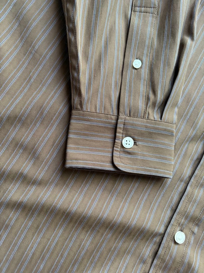 モ*ン様 25AW Supreme Pinstripe Shirt Brown