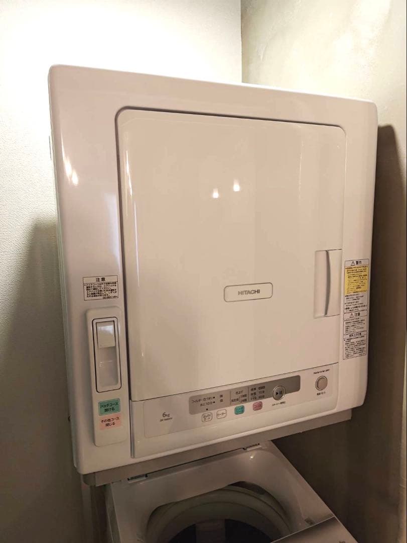 日立 HITACHI 衣類乾燥機 6kg ピュアホワイト DE-N60HV-W