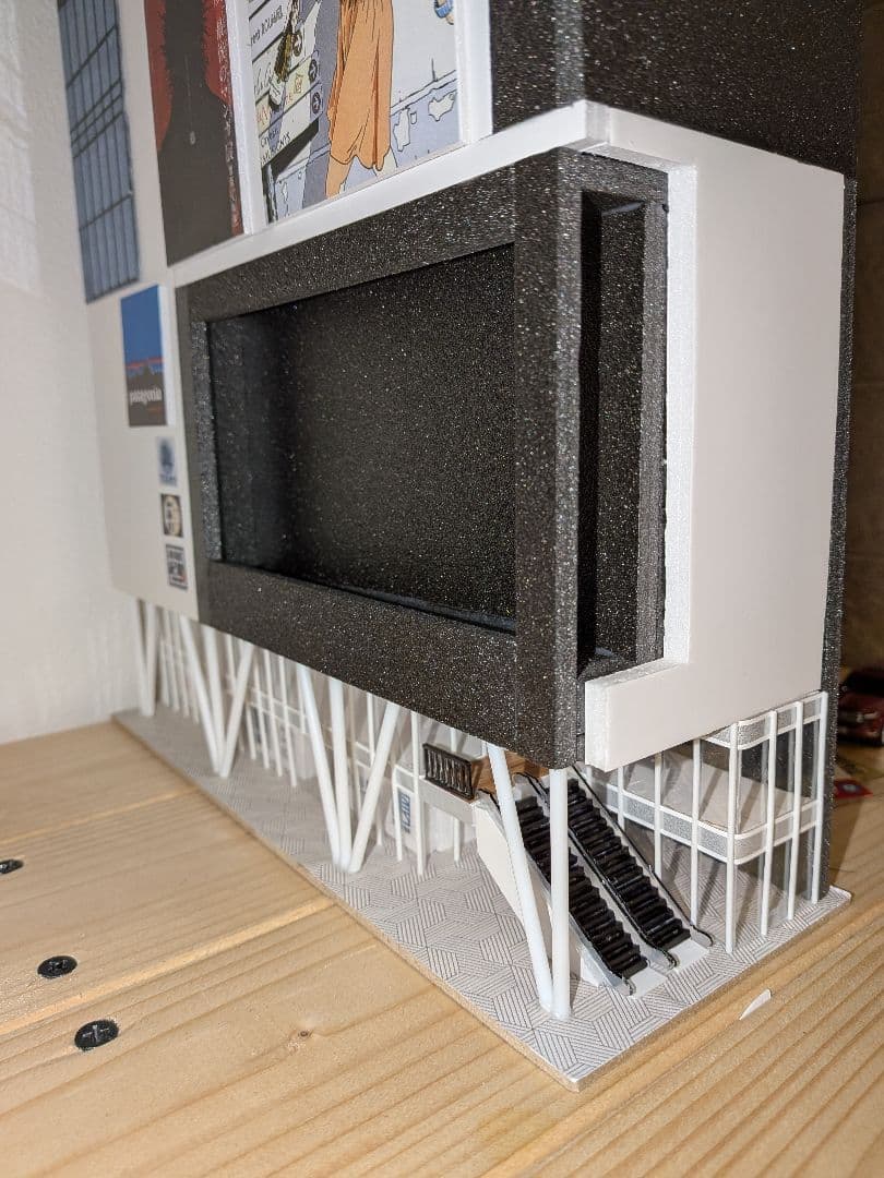Nゲージ　自作ストラクチャー　駅前複合商業ビル
