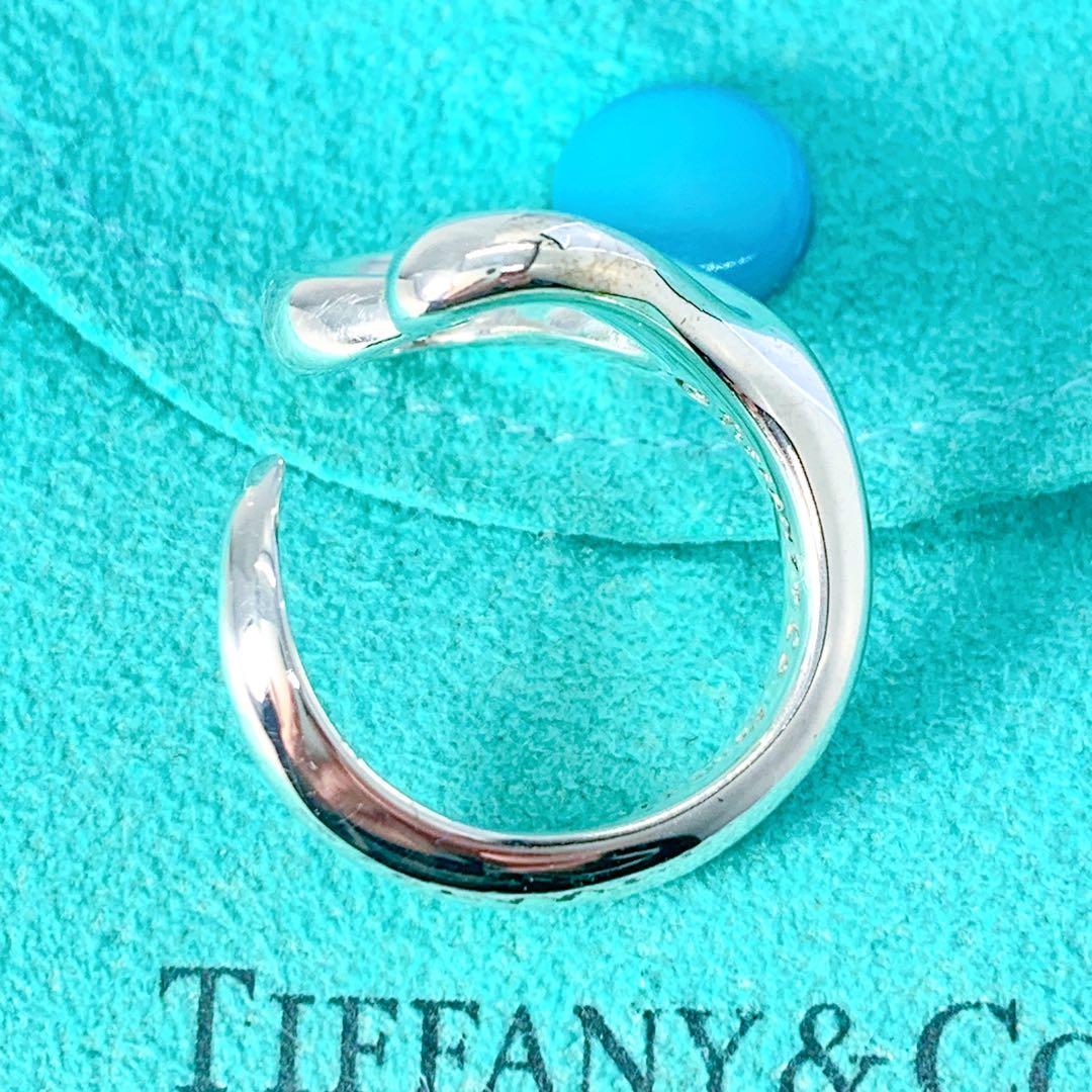 美品 ティファニー オープン ハート リング 約8.5号 シルバー925