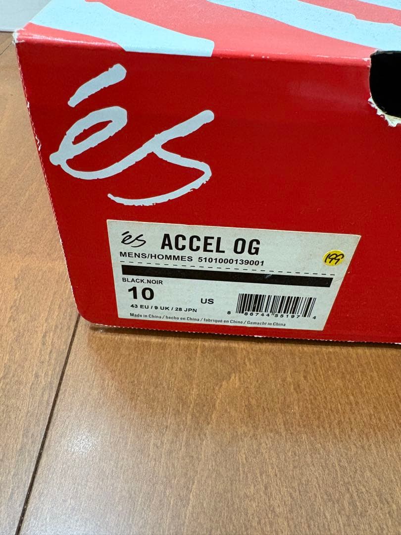 【送料無料】éS Accel OG ブラック スニーカー 10 US28cm
