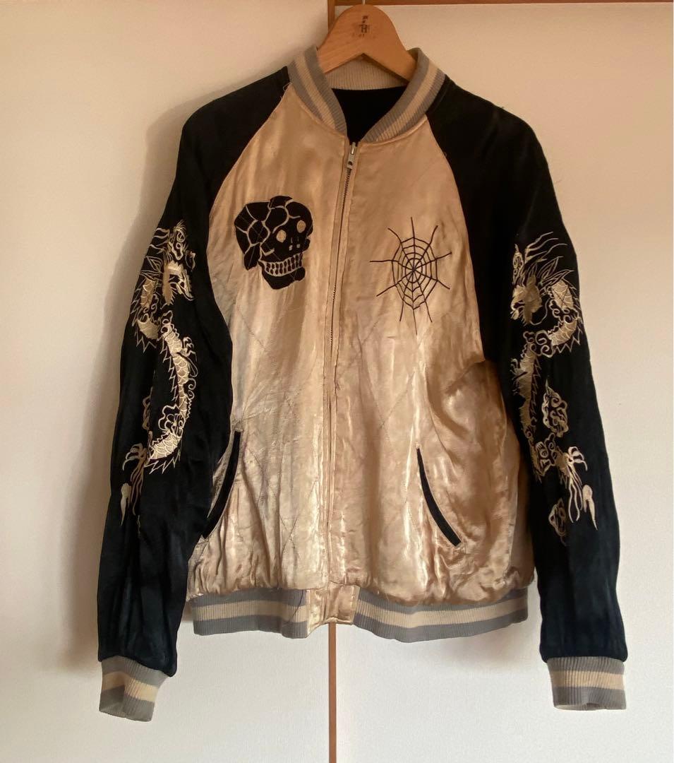 花旅楽団　髑髏　別珍　スカジャン