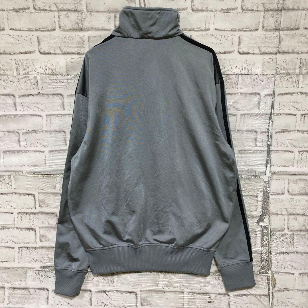 アディダス ジャージ　トラックジャケットS グレー　トレフォイルロゴ刺繍917