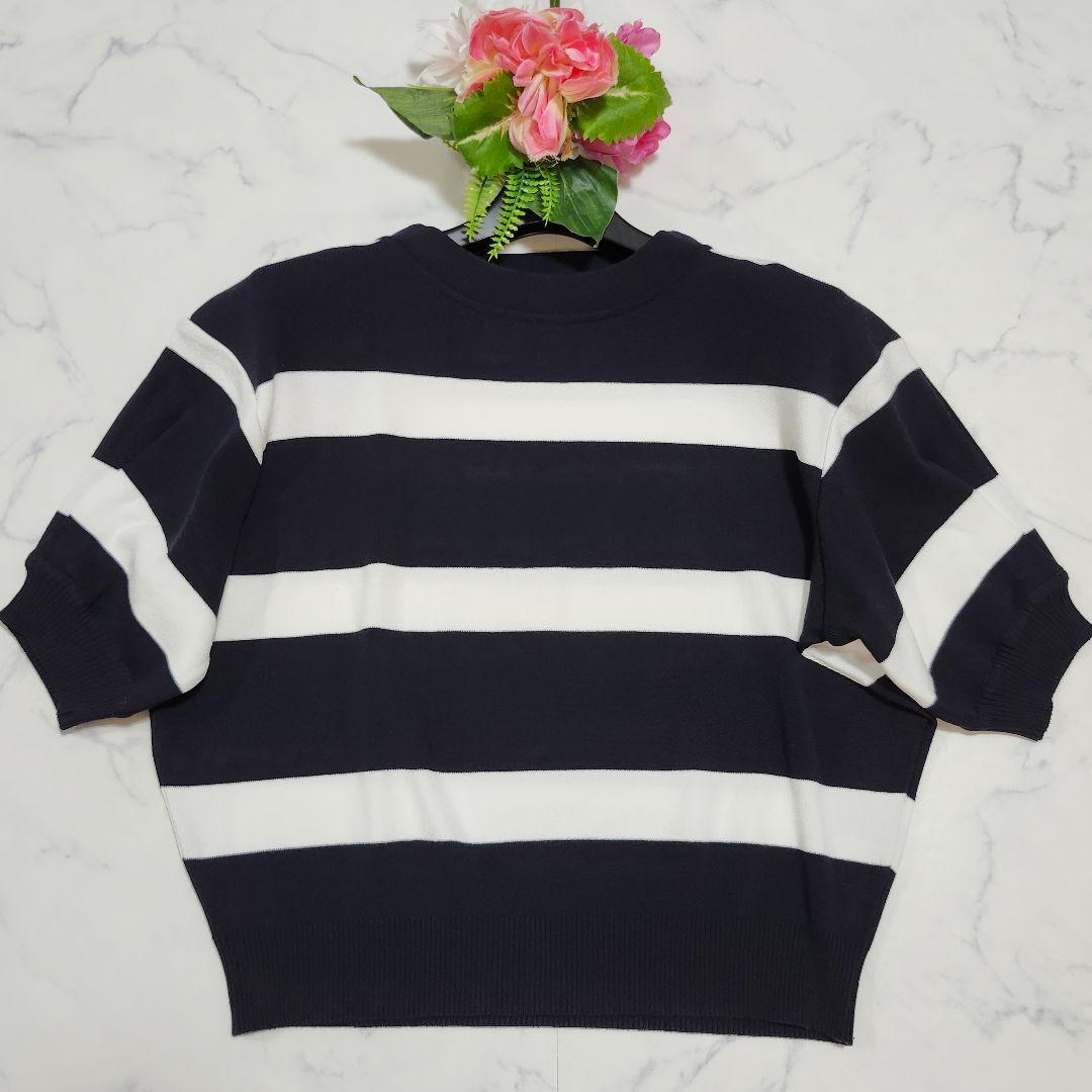 極美品☆フォクシー　ニットトップ　ジェンヌ　ボーダー　半袖　38　完売品