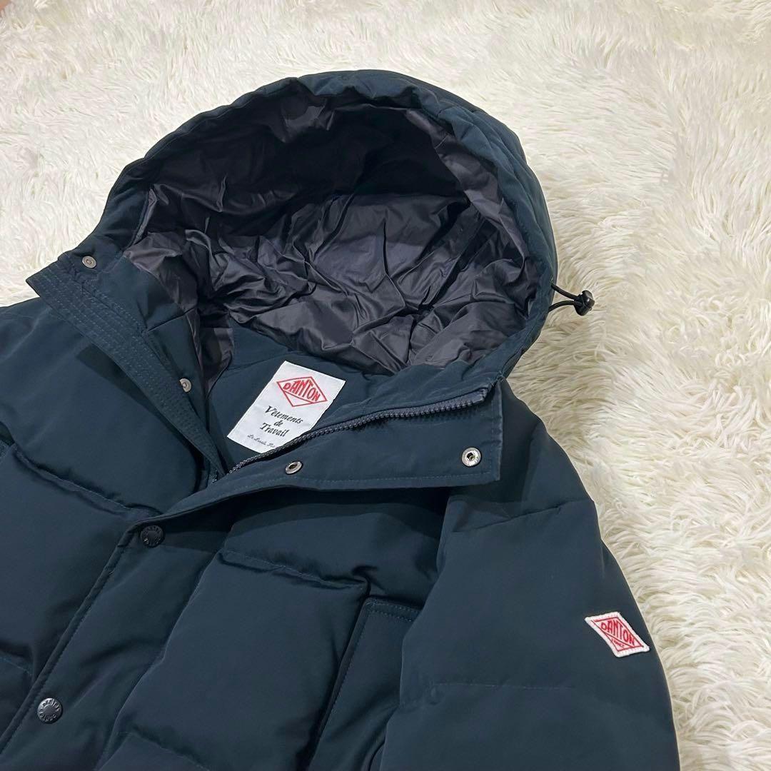 【極美品】DANTON ダントン フーデッド ダウン ジャケット 紺 S