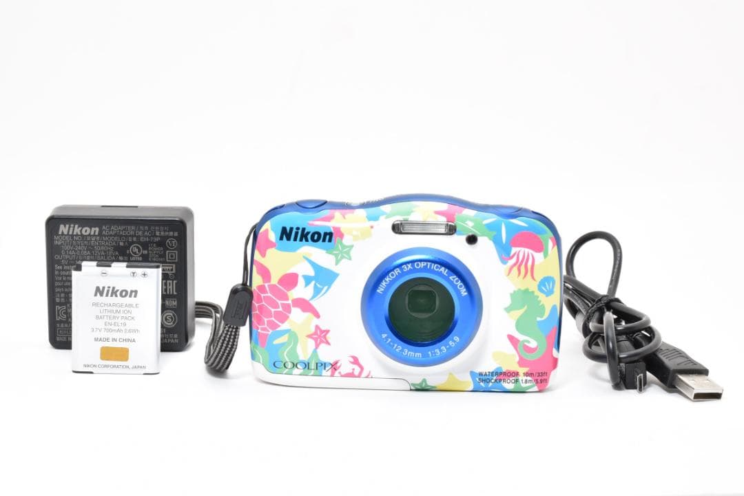超美品 ニコン COOLPIX W100 マリン コンパクトデジタル M859