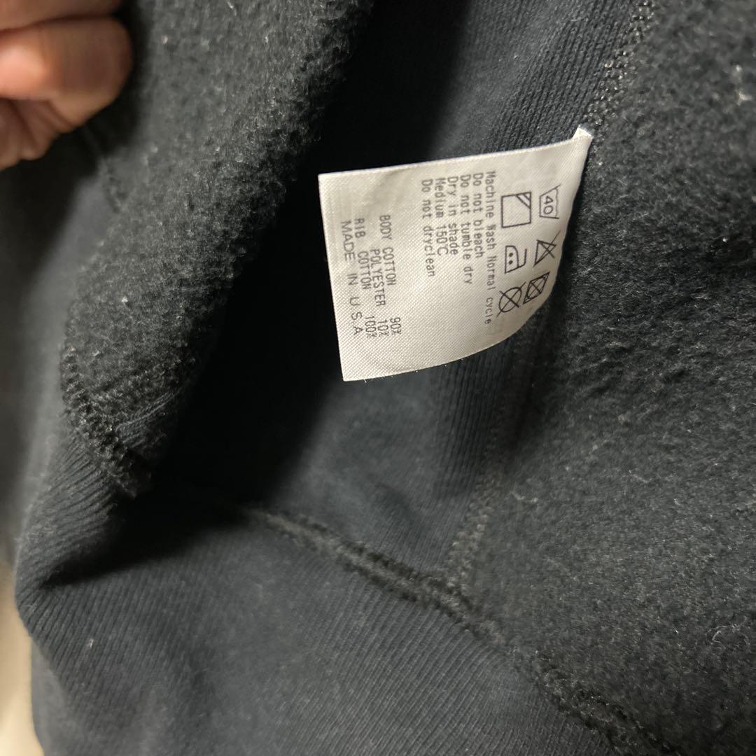 チャンピオン フルジップパーカー 復刻赤タグ アメリカ製 ブラック サイズL