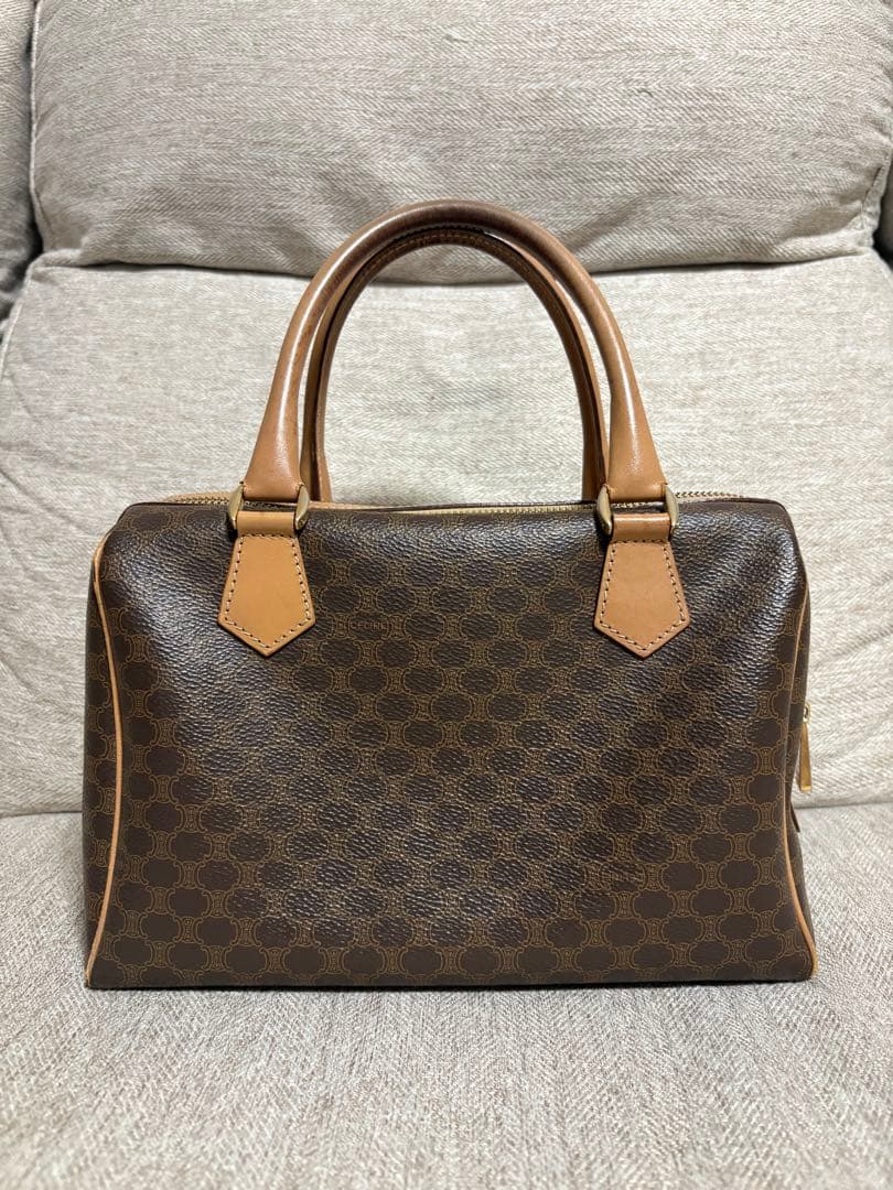CELINE ブラウンレザーハンドバッグ