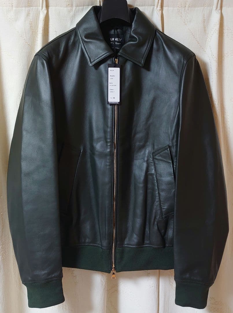 エンメティ オーダー品 LIDO A-2 48 L レザー ダークグリーン