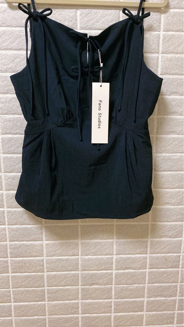 Fano studios ボートネック フロントリボン キャミソールトップス