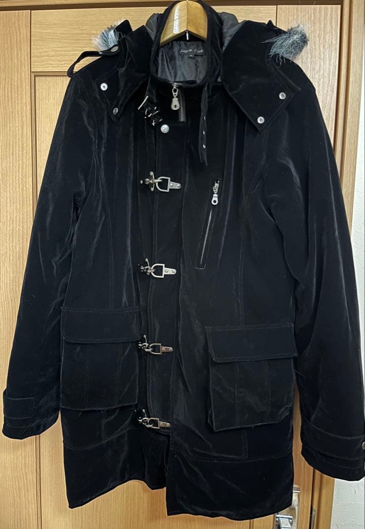 お兄系 y2kファイヤーマン コート ジャケット ベルベット