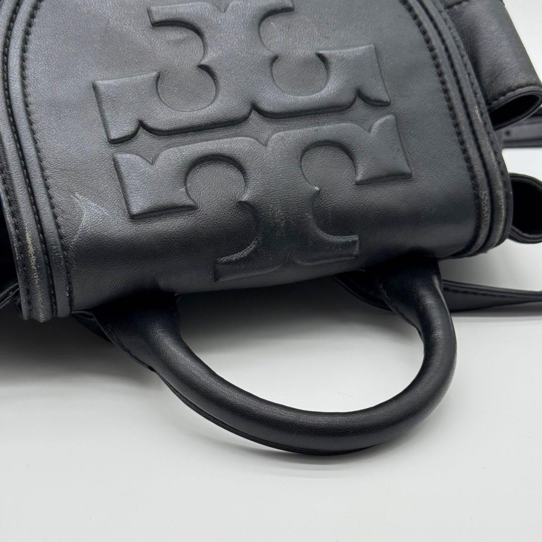 【良品】Tory Burch リュックサック バックパック レザー ブラック