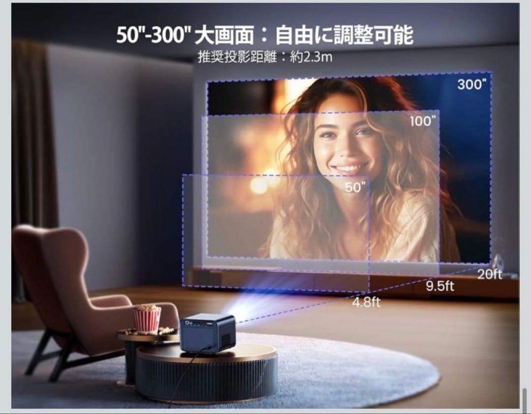 最新進級完全密閉防塵 プロジェクター4K 高輝度30000lm定価29800円