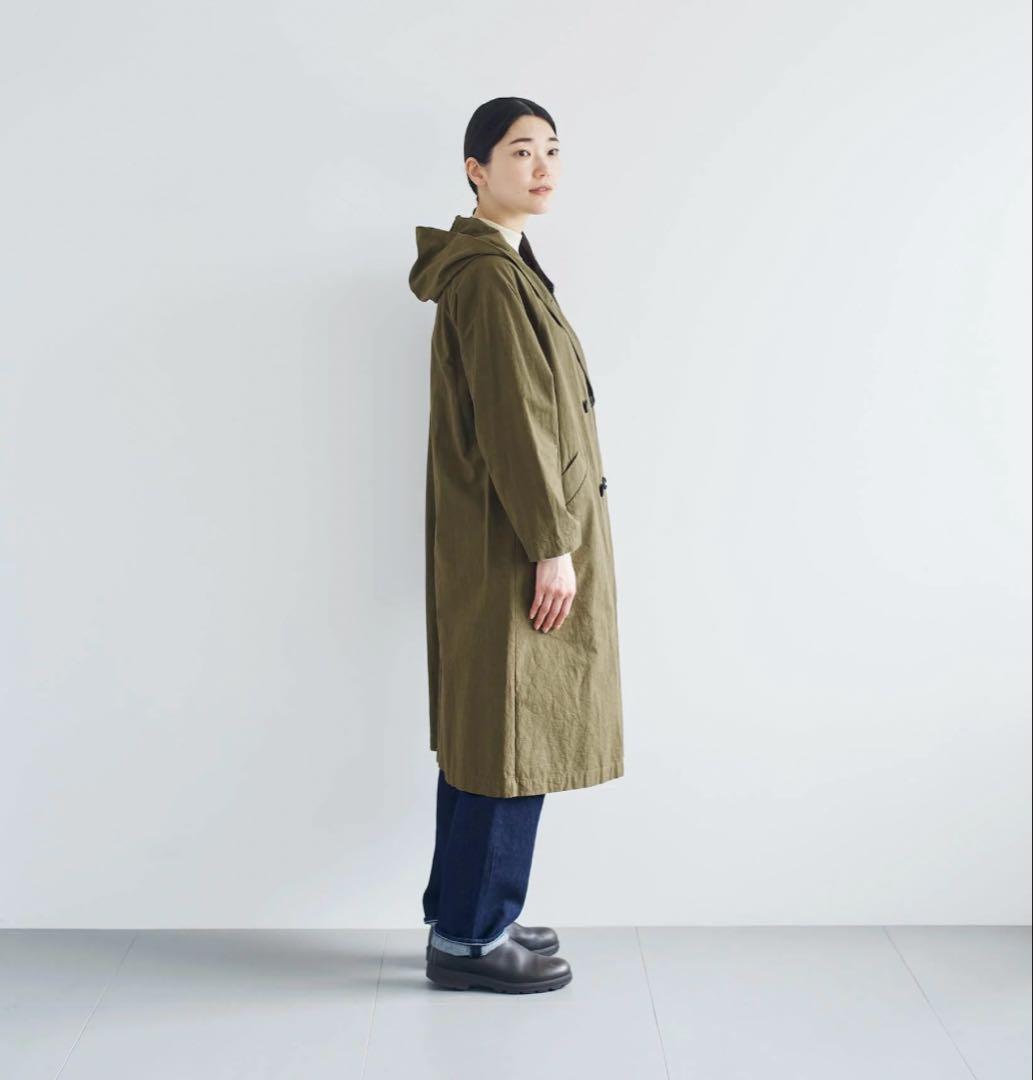 【訳アリ値下げ】HAU coat canvas カーキ　コート　キャンバス　ハウ